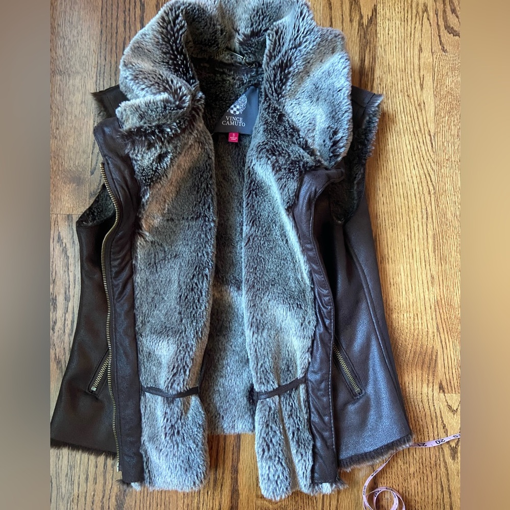 Vince Camuto faux fur shearling vest, women’s Small - Picture 5 of 8